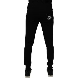 Black Cotton Jogger Sweatpants Pants