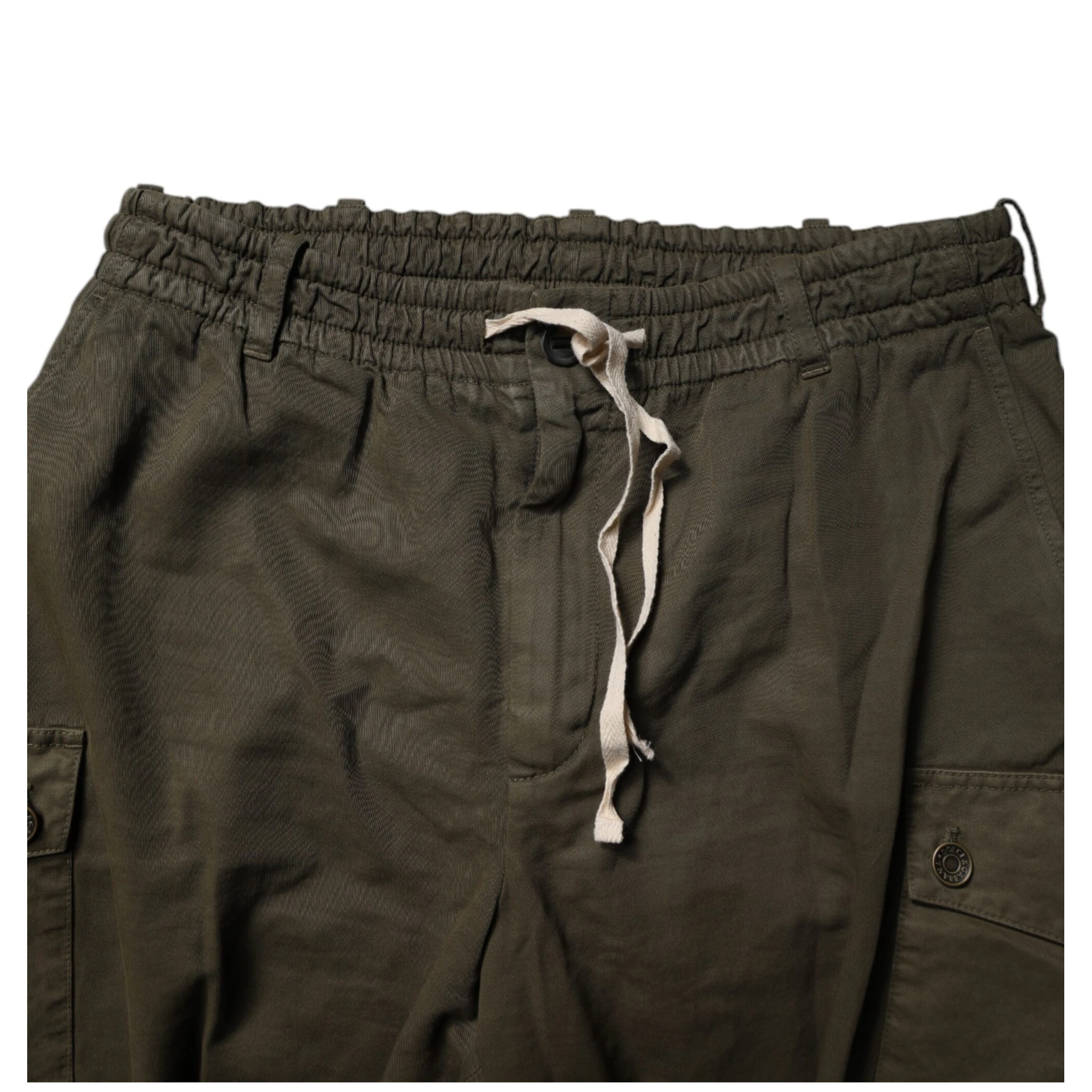 Brown Cotton Stretch Cargo Pants