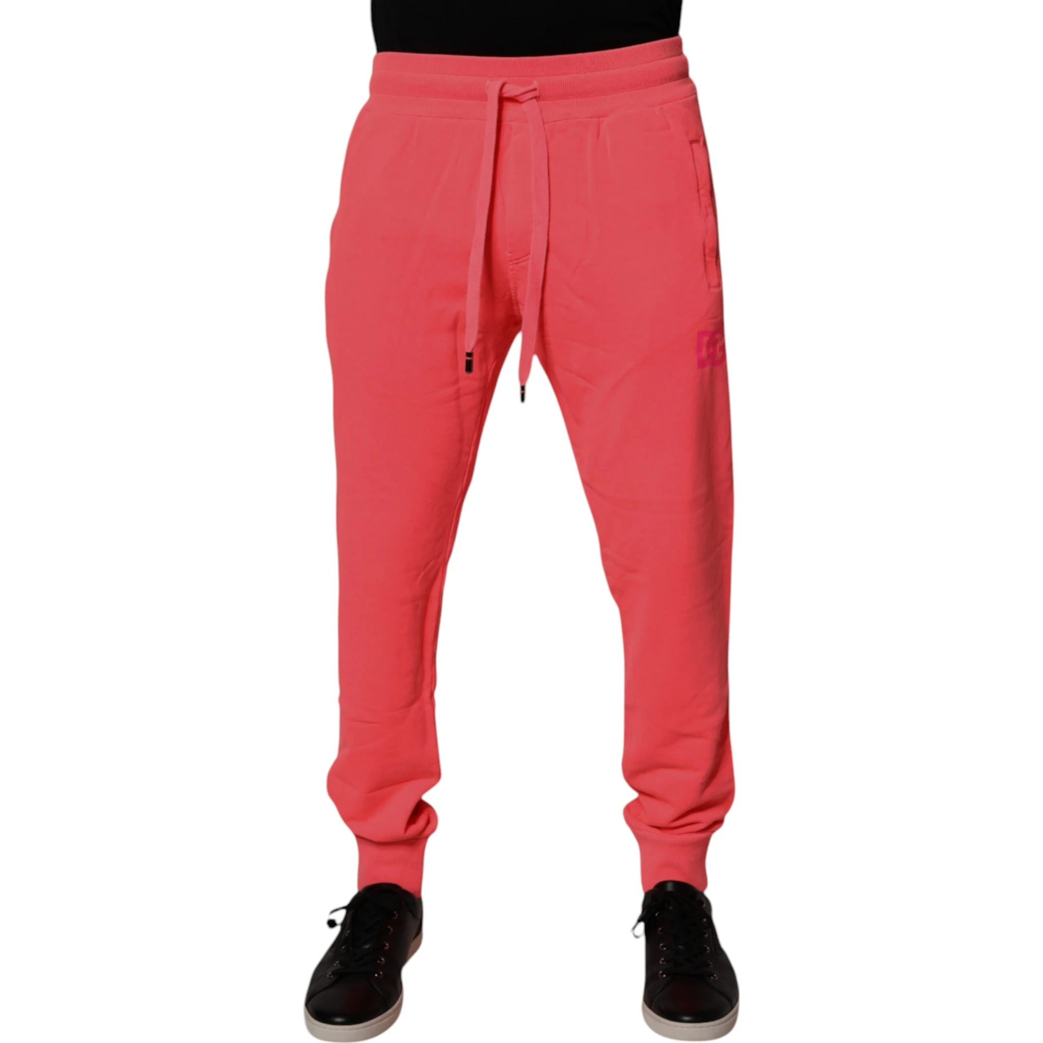 Neon Red Cotton Jogger Men Sweatpants Pants