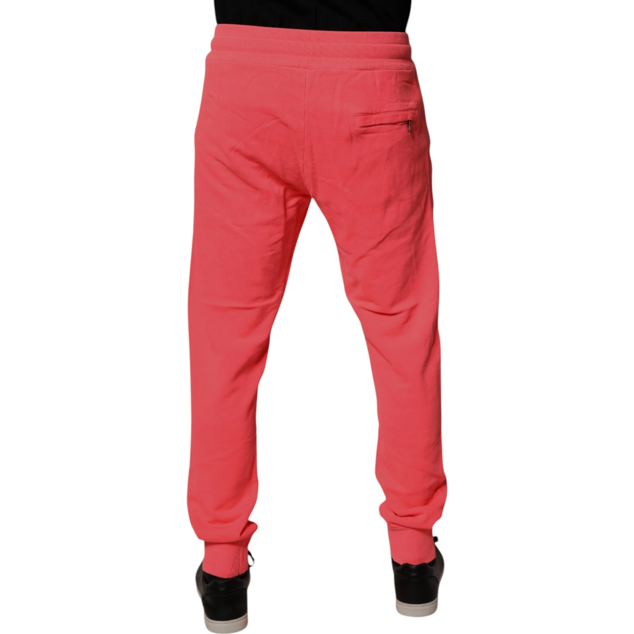 Neon Red Cotton Jogger Men Sweatpants Pants