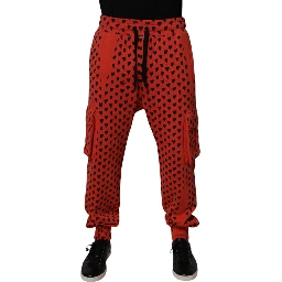 Red Hearts Cargo Jogger Men Sweatpants Pants
