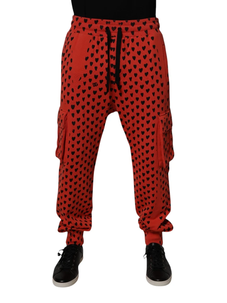 Red Hearts Cargo Jogger Men Sweatpants Pants alternative