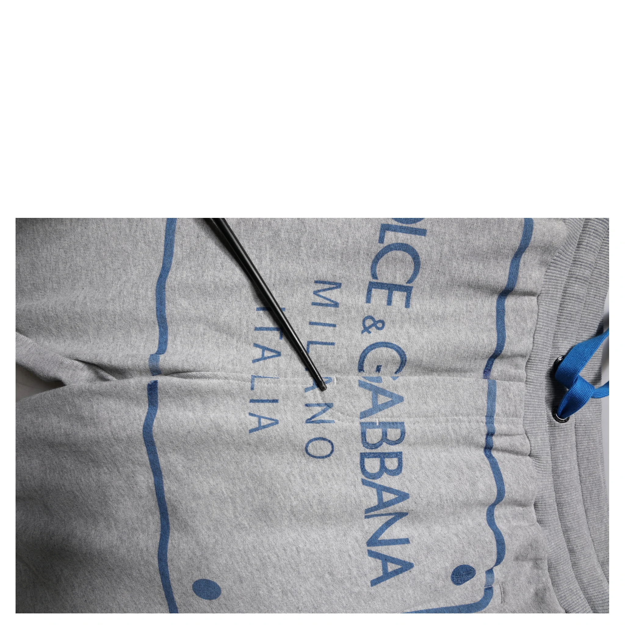 Gray Logo Cotton Men Jogger Sweatpants Pants