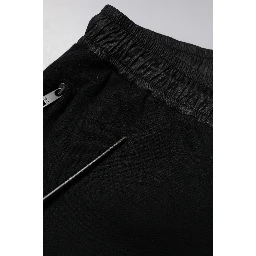 Black Cotton Blend Men Jogger Sweatpants Pants