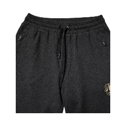 Dark Gray Logo Cotton Jogger Sweatpants Pants