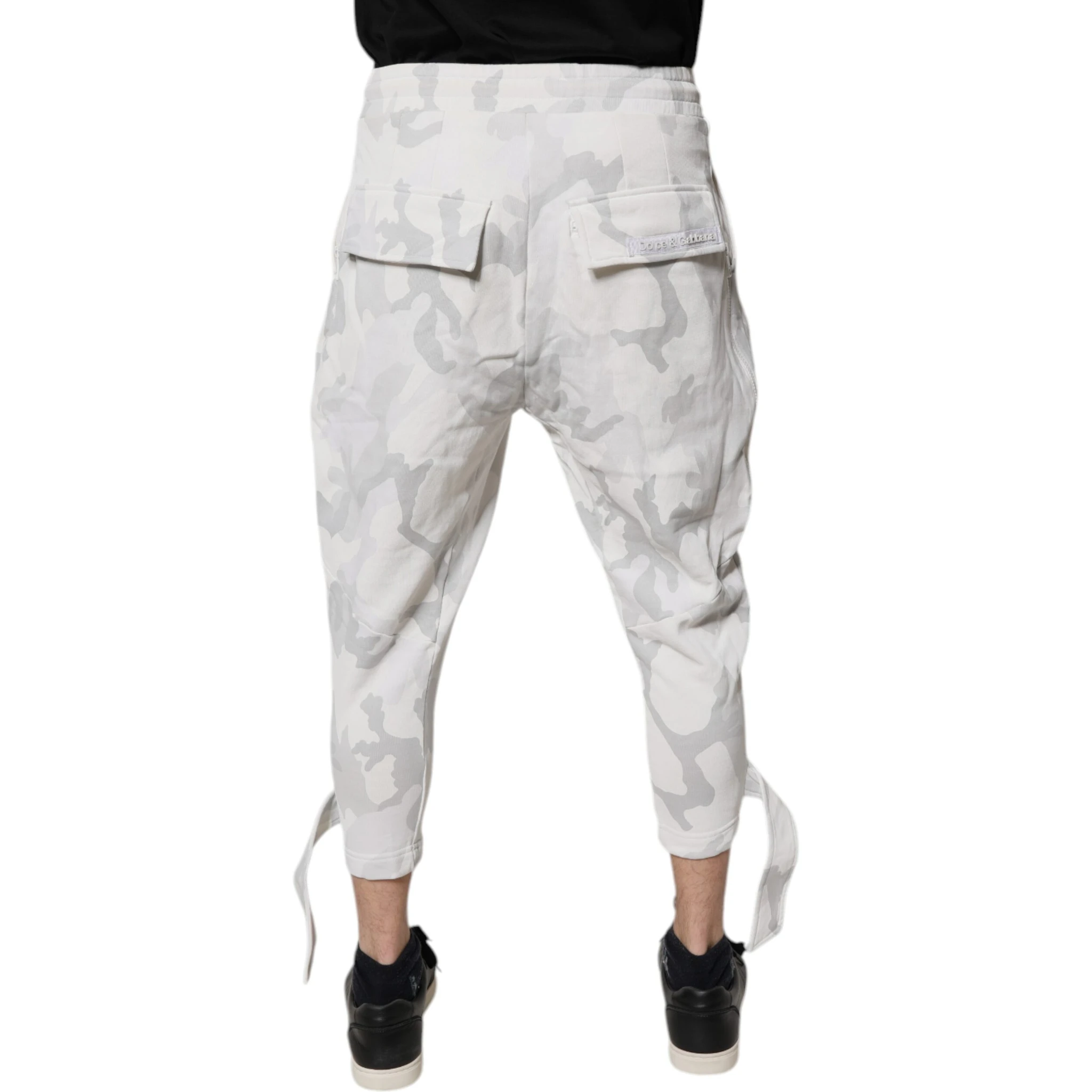 White Camouflage Cargo Jogger Sweatpants Pants