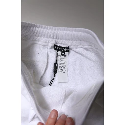 White Logo Tape Jogger Cotton Sweatpants Pants