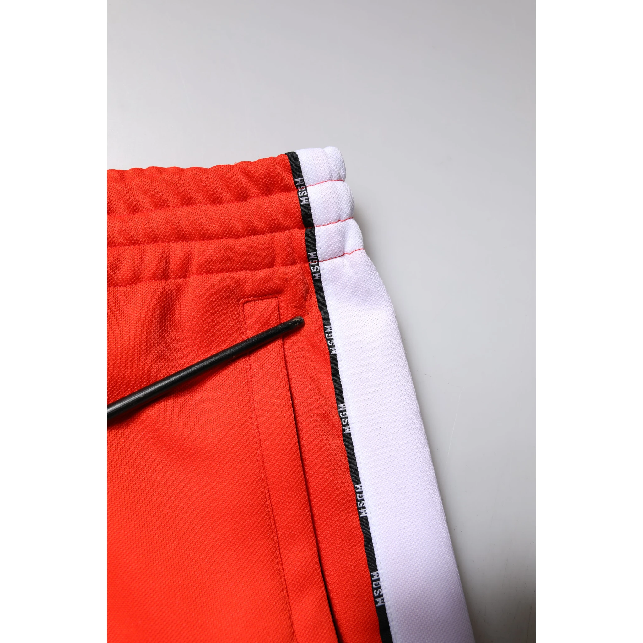 Red White Mid Waist Men Jogger Sweatpants Pants