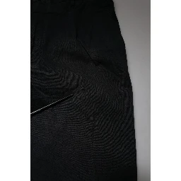 Black Cotton Stretch Skinny Dress Formal Pants