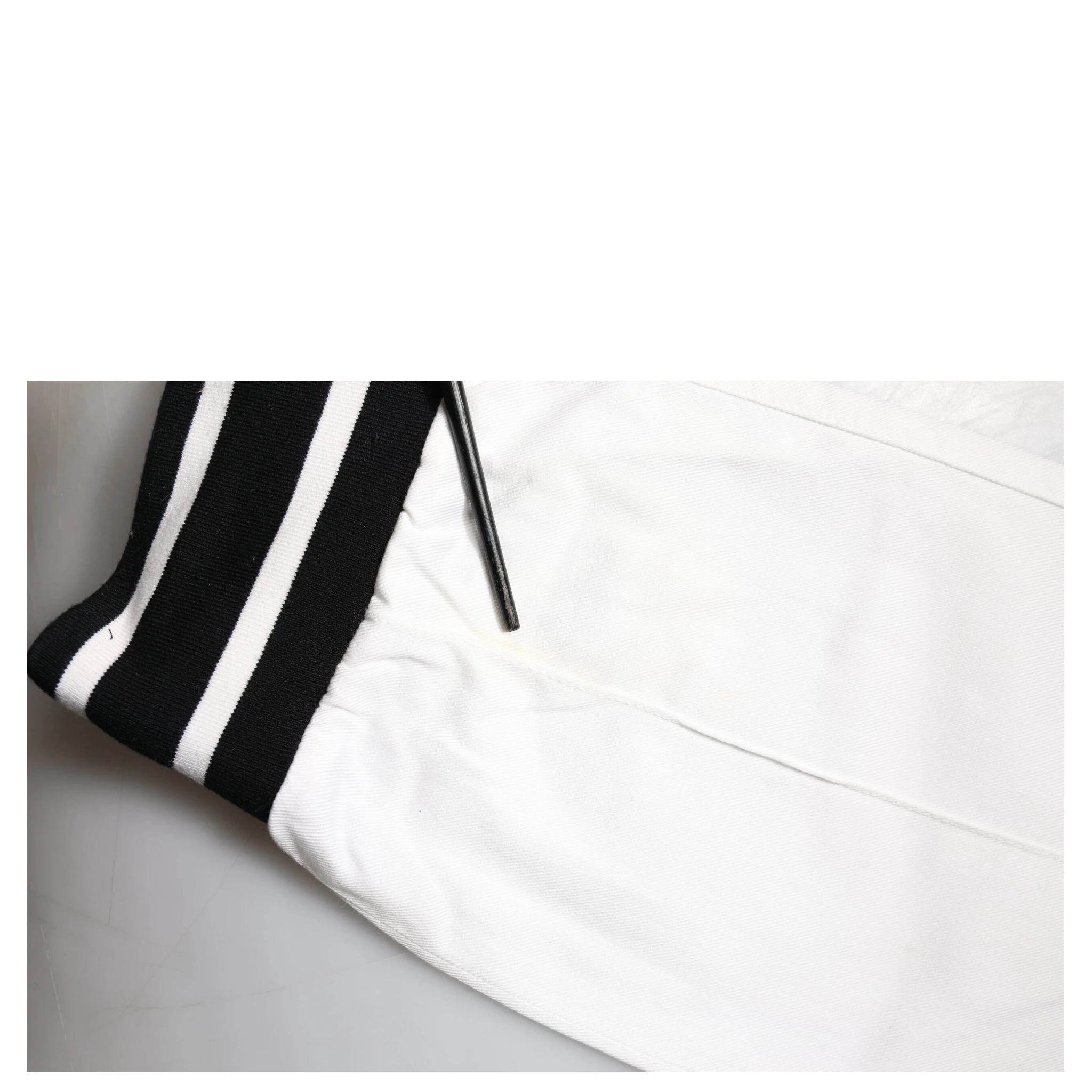 White Cotton Jogger Cargo Skinny Pants