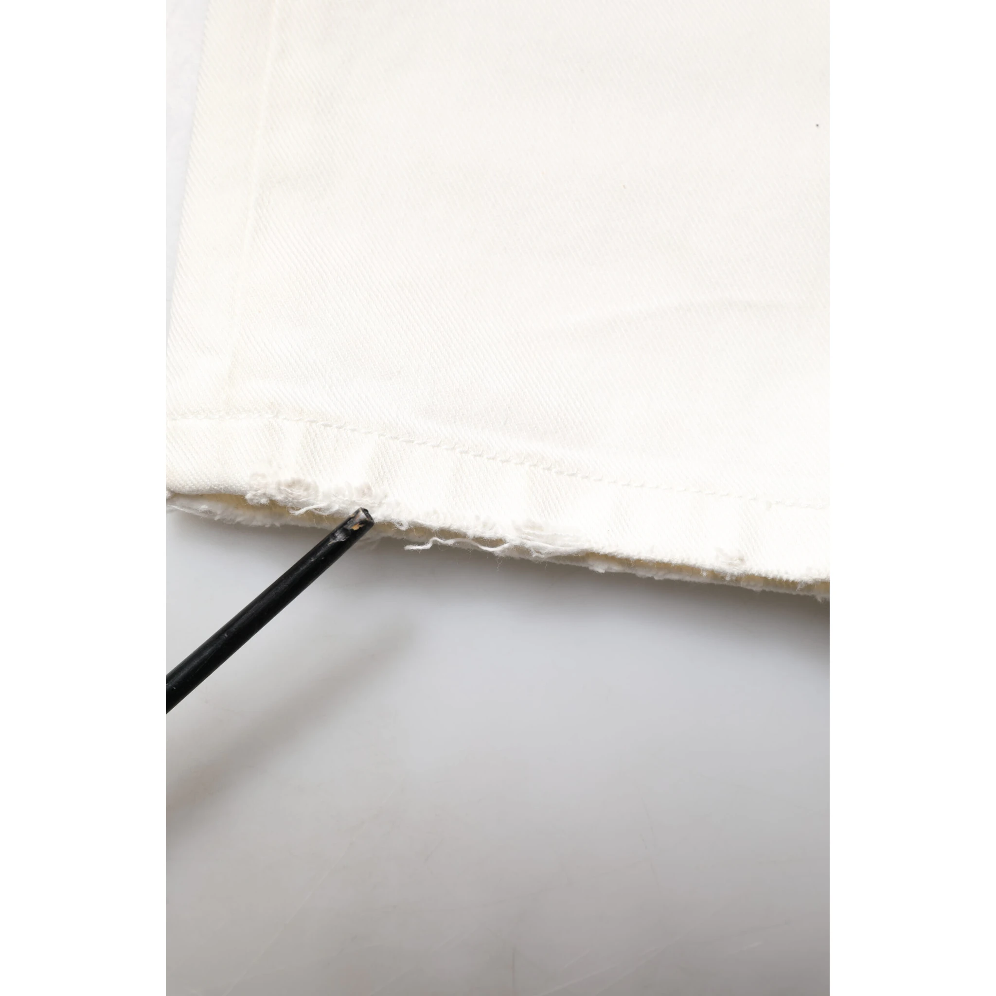 White Tattered Graffiti Skinny Denim Jeans