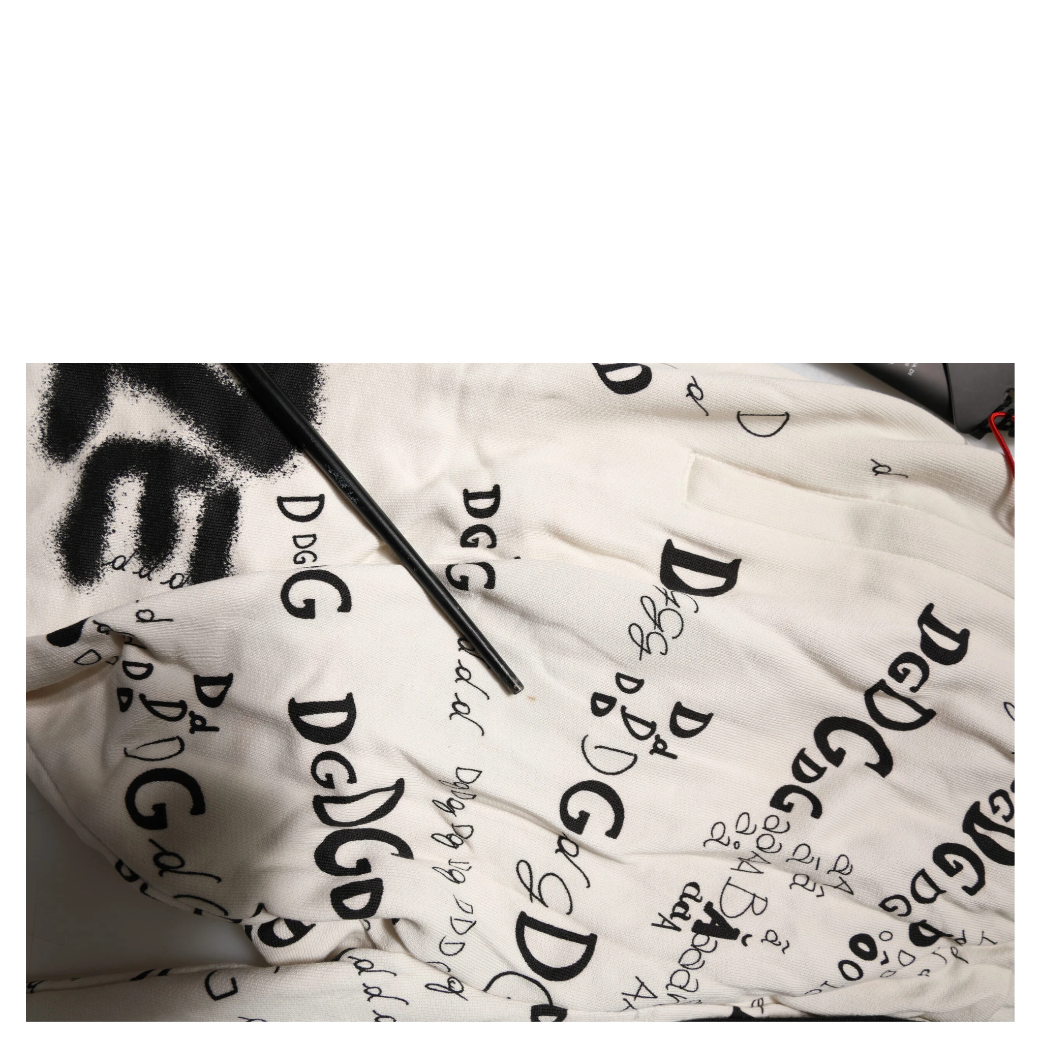 White Logo Print Men Skinny Sweatpants Pants