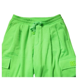 Neon Green Cargo Jogger Men Sweatpants Pants