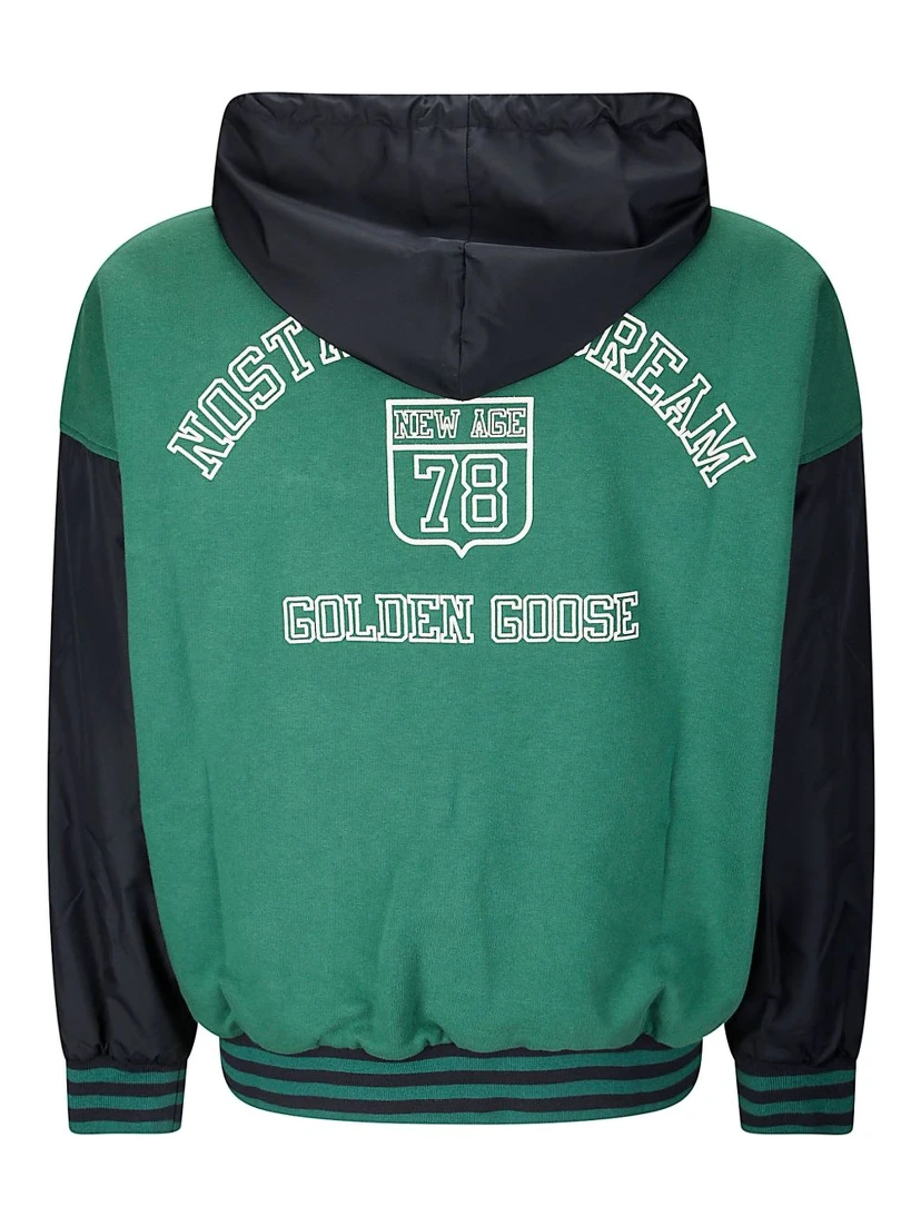 Men's Organic Cotton Reversbile Hoodie In Green