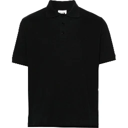 Cassandre-embroidered piqué polo shirt