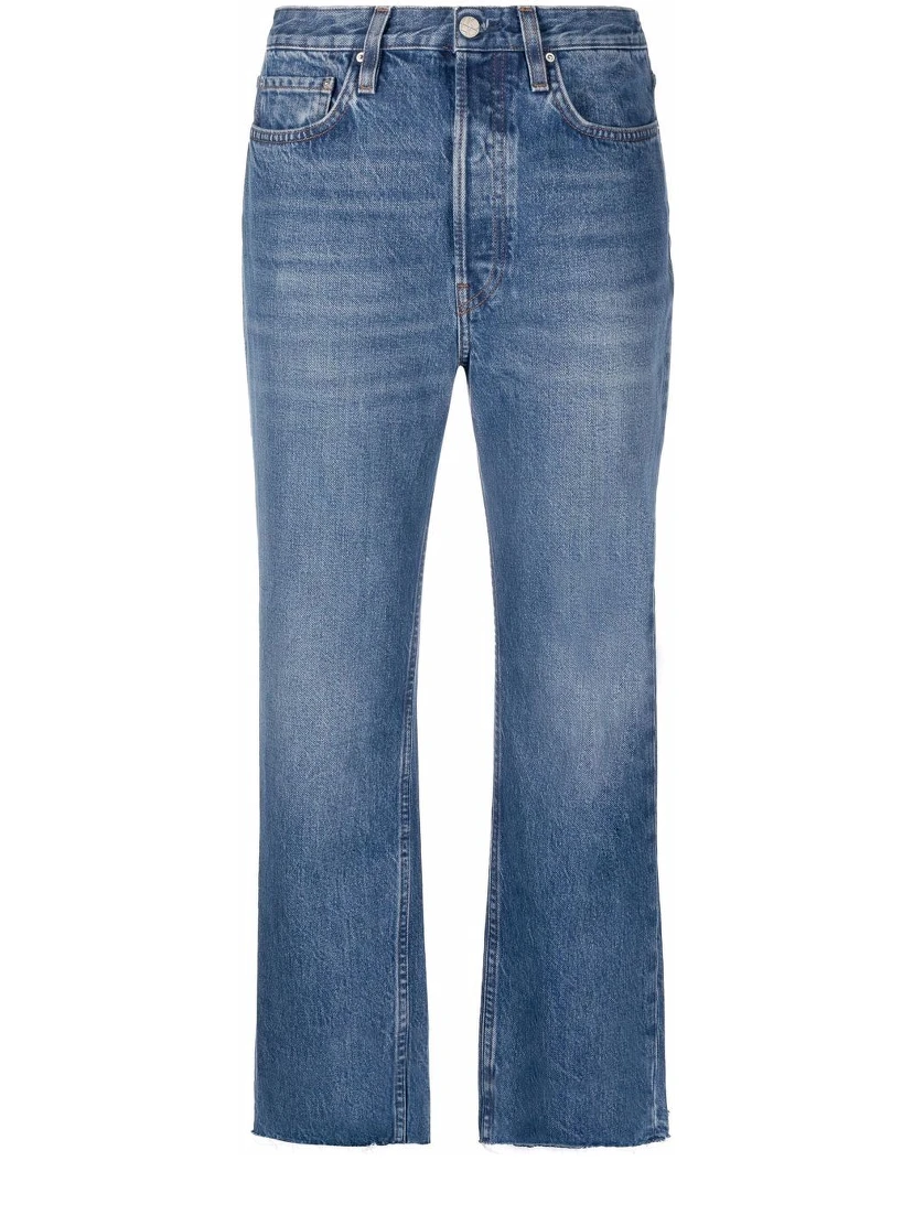 cropped straight-leg jeans