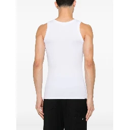 Skull-embroidered tank top