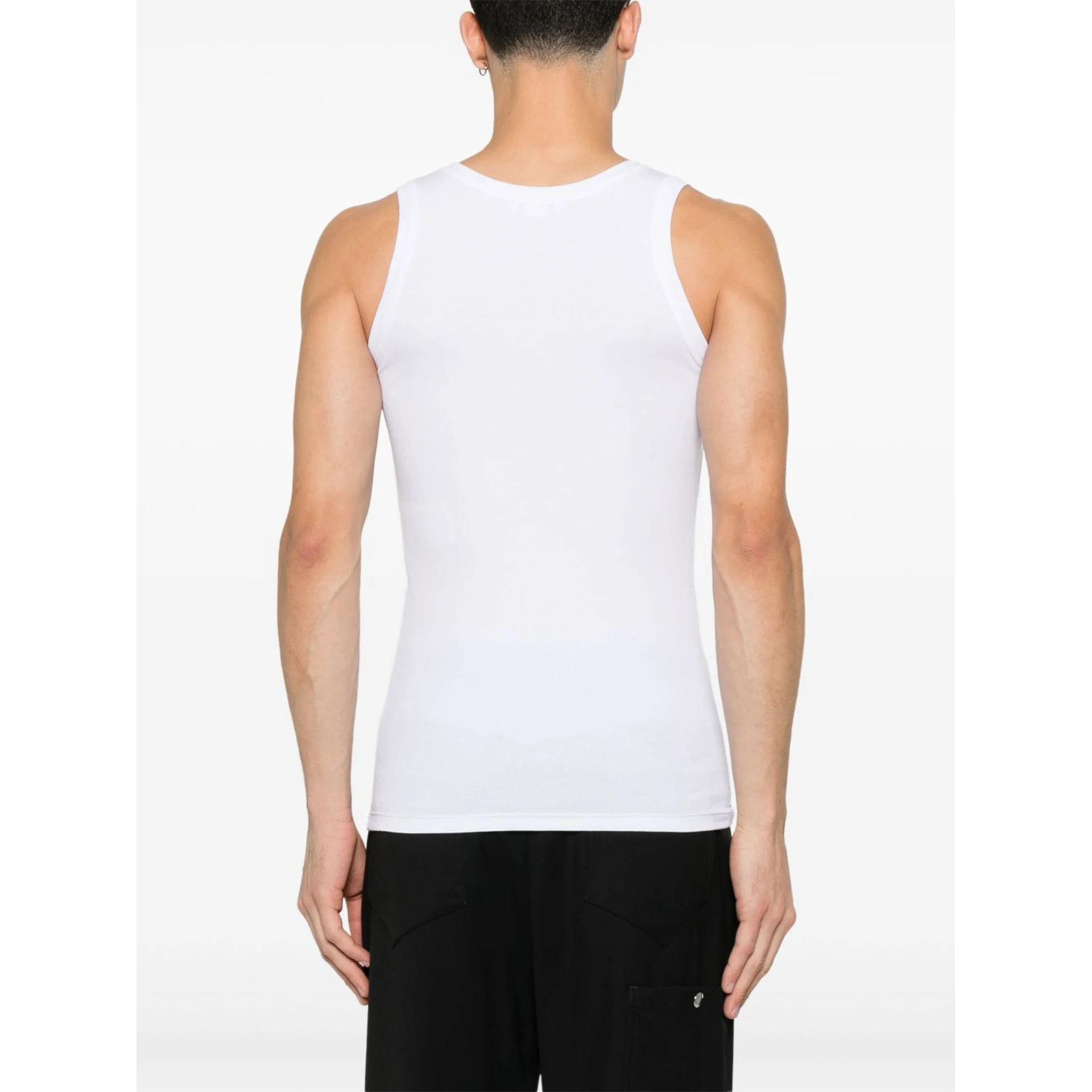 Skull-embroidered tank top