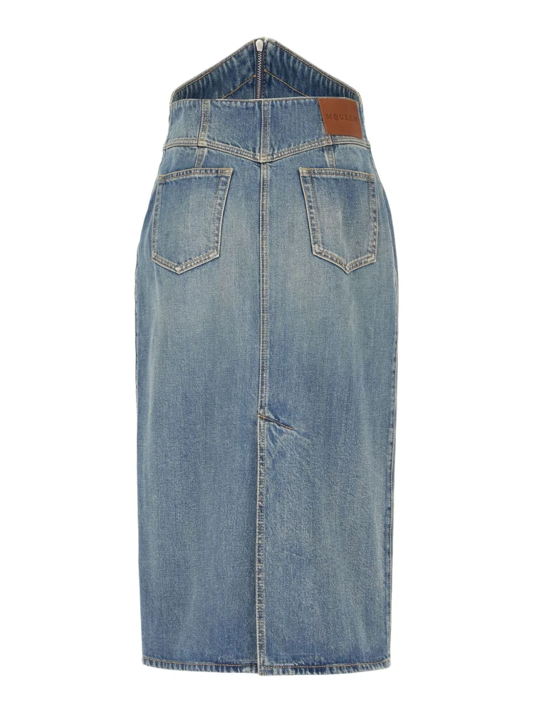denim midi skirt alternative