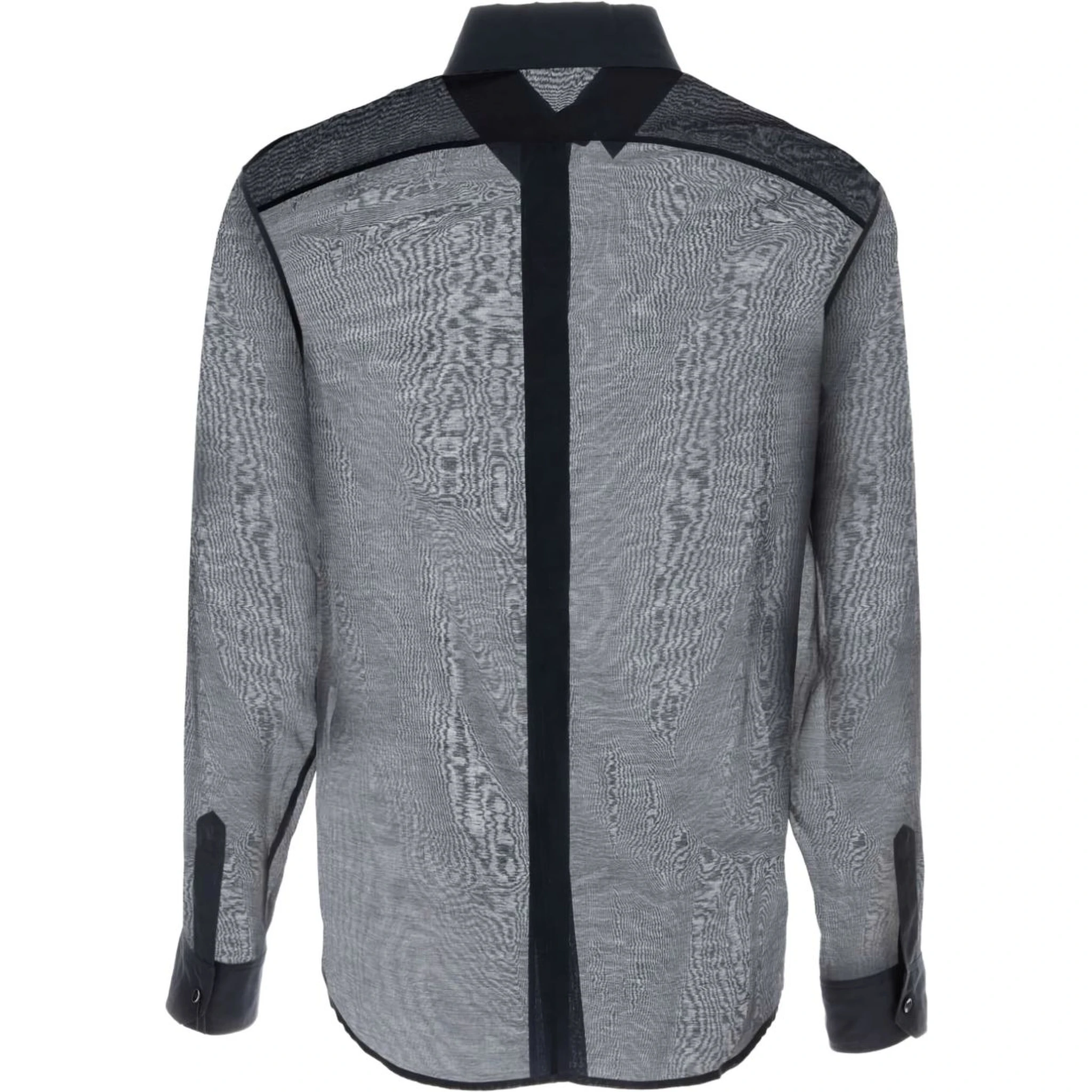 Navy Blue Cotton Blend Shirt