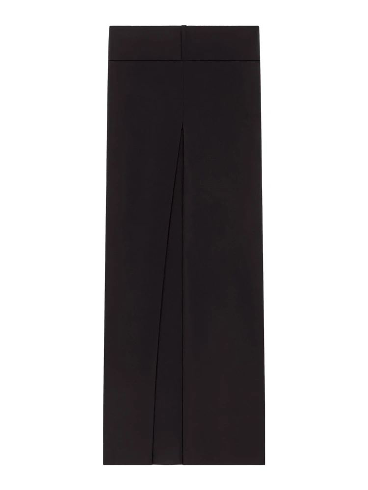 Wide-leg Trousers In Black