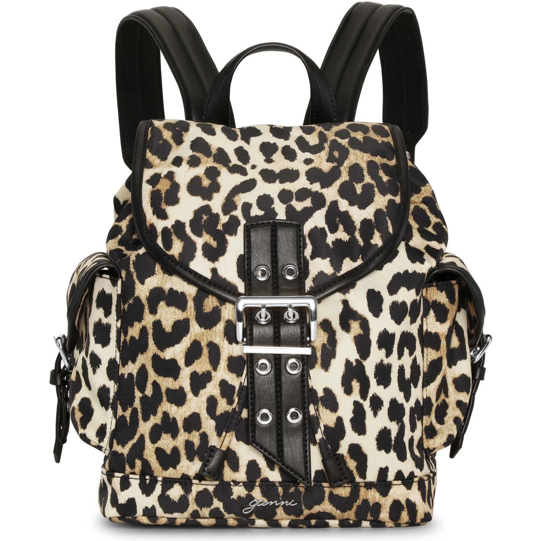 Leopard Print Bucky Small Nylon Backpack