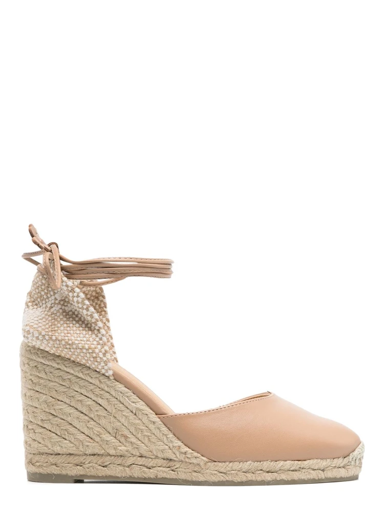 Carina Leather Espadrilles In Neutral