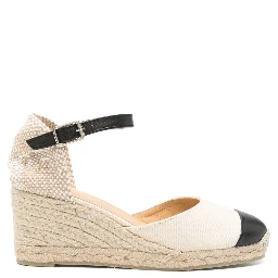 Coraline Canvas Espadrilles Braided Raffia Sole In White