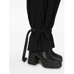 belted tailored trousers