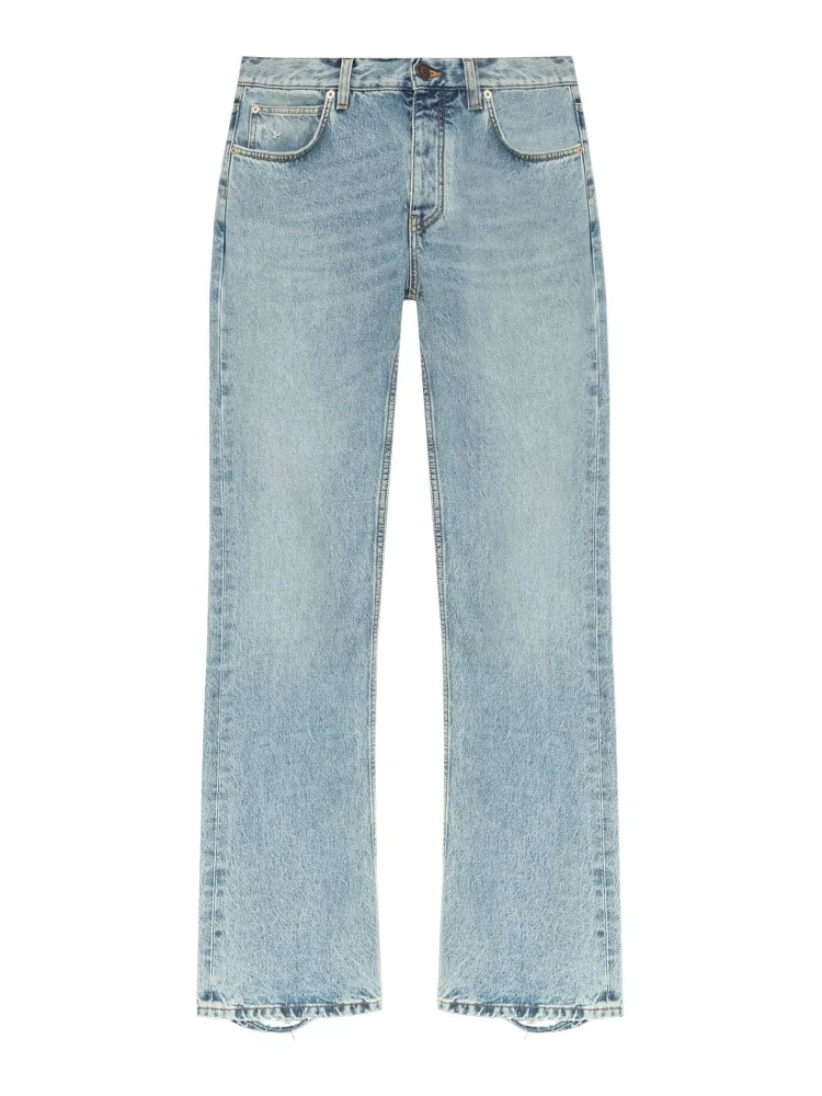 Low-waist denim jeans