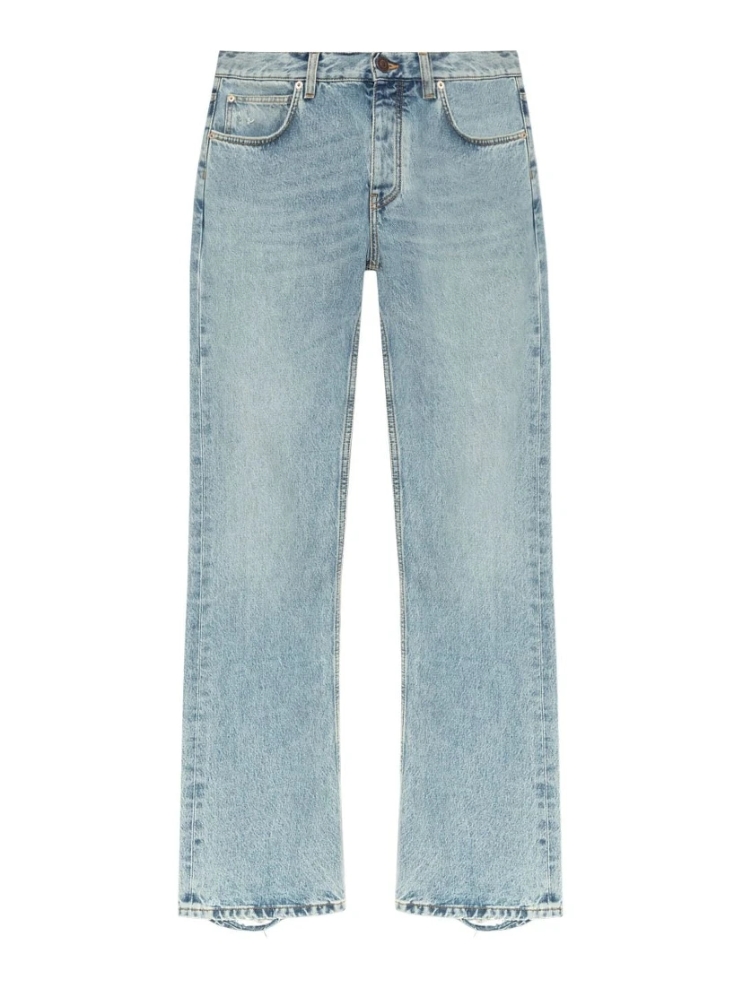 Low-waist denim jeans