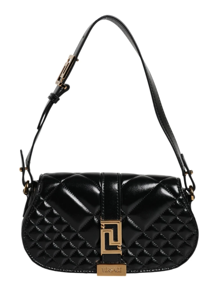 Black Calf Leather Quilted Shoulder Strap Bag alternative