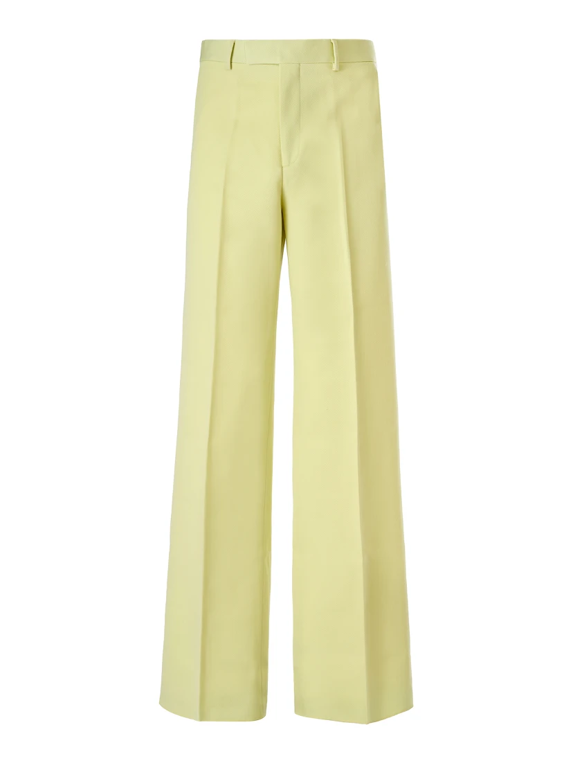 Lime Yellow Polyester Pants