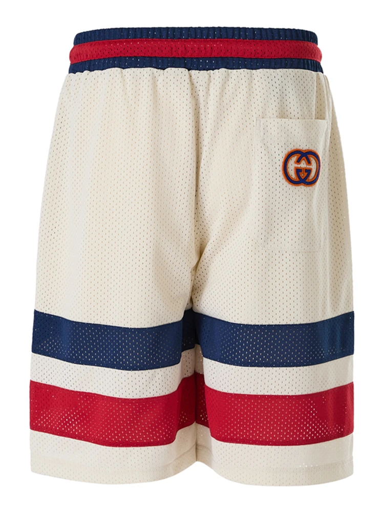 Cream polyester Logo Shorts alternative