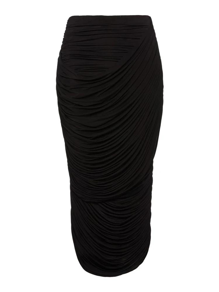 DRAPED MIDI SKIRT