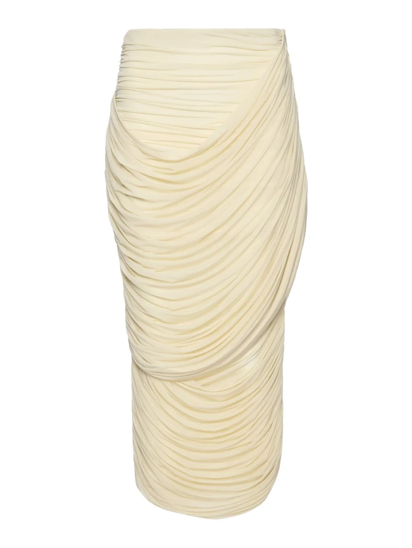 DRAPED MIDI SKIRT