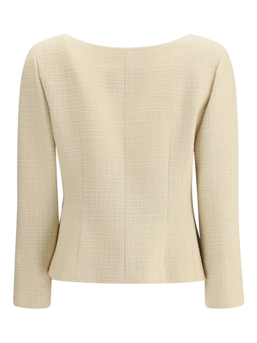 Cream Fleece Wool Coat