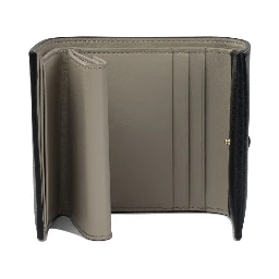 Buttoned leather wallet