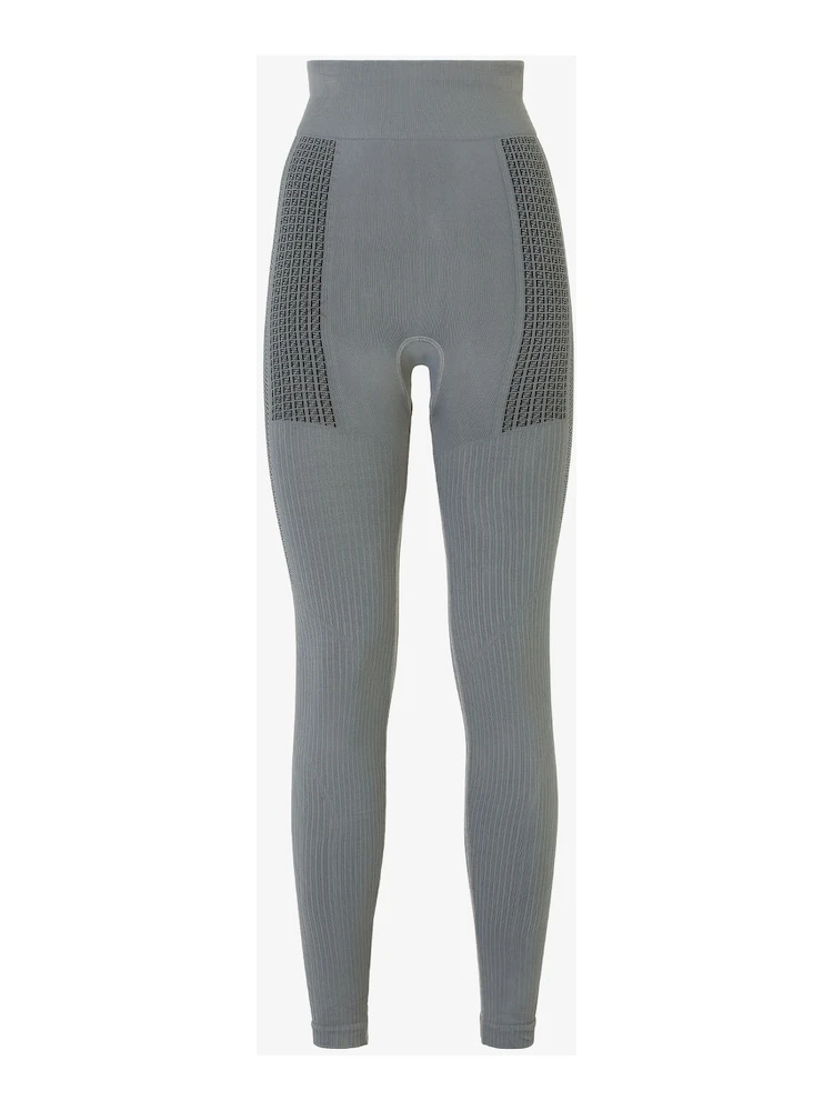 Grey Tech Fabric Leggings In Gray