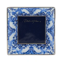 Blue and White Trinket Tray with Blu Mediterraneo Motif in Porcelain