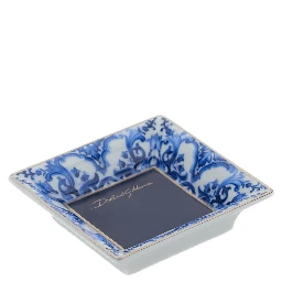 Blue and White Trinket Tray with Blu Mediterraneo Motif in Porcelain