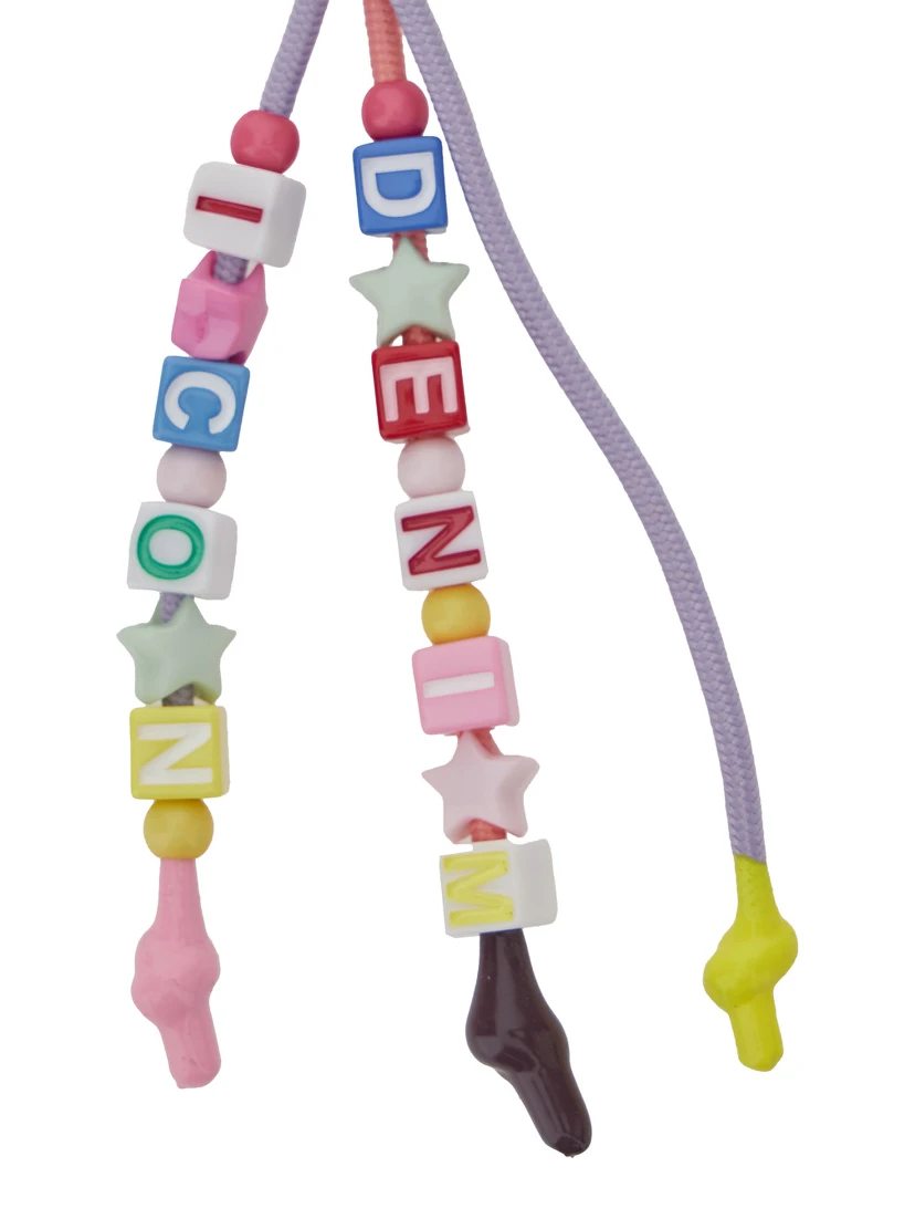 Cyrus Multicolor Keyring with Star Charm and Pendant Beaded Charms in Acetate Man