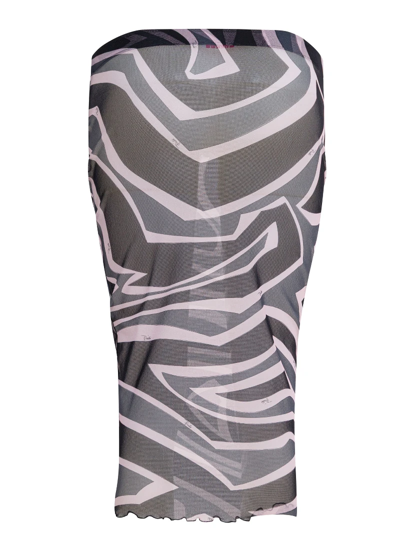 Labyrinth print midi skirt