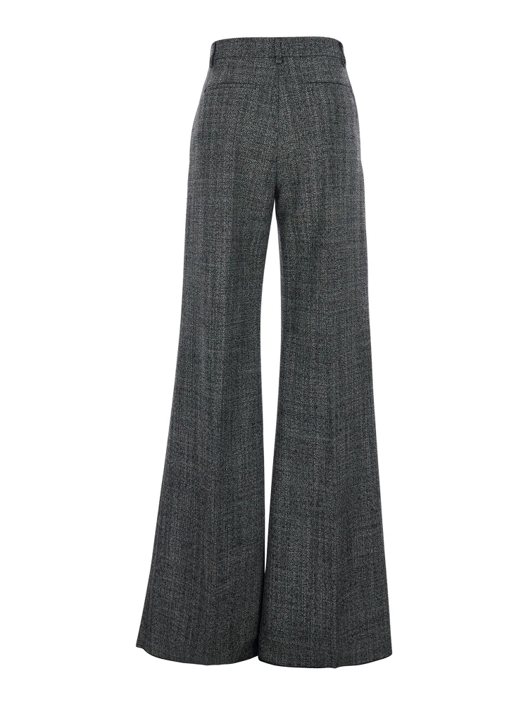 Grey Trousers with Belt Loops and Ironed Pleat in Virgin Wool Woman alternative