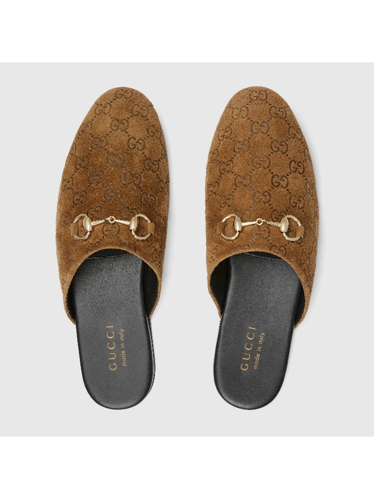 Suede leather sabot with Horsebit alternative