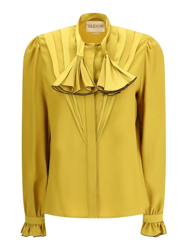 Yellow Silk Blouse