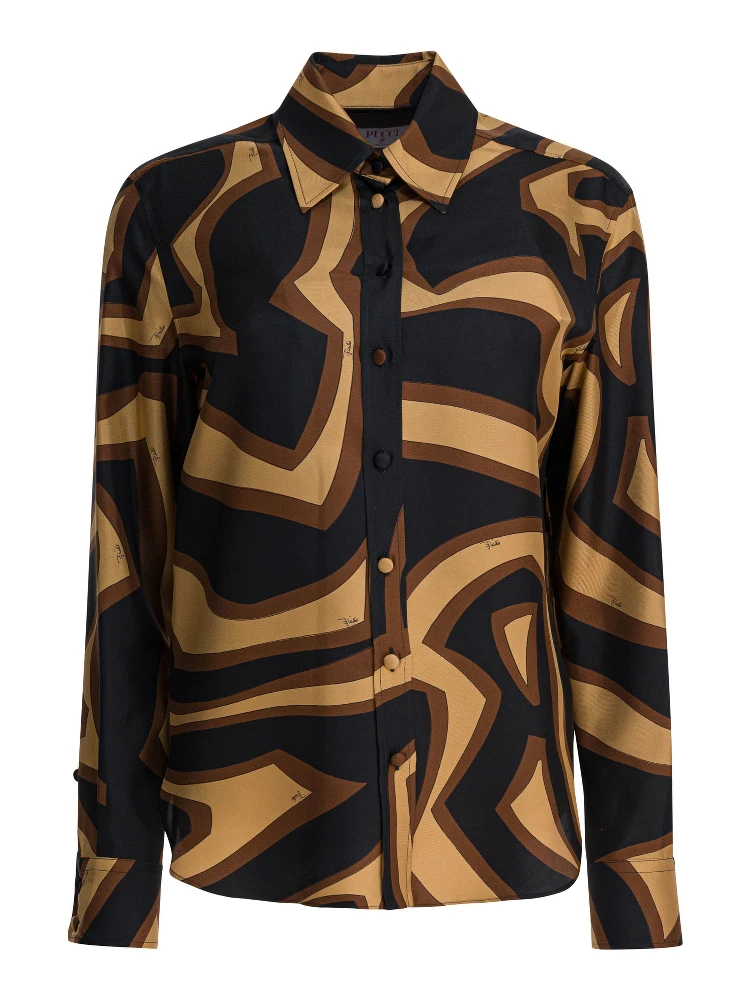 Silk shirt with Labirinto print