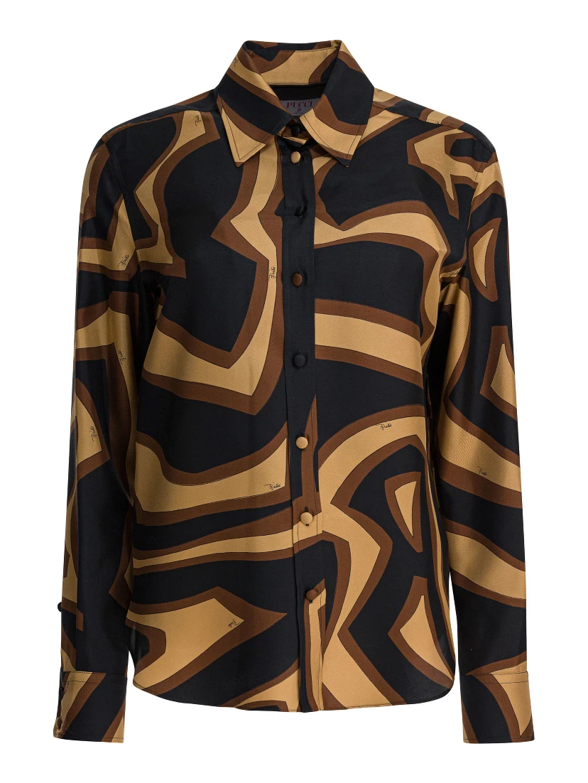 Silk shirt with Labirinto print