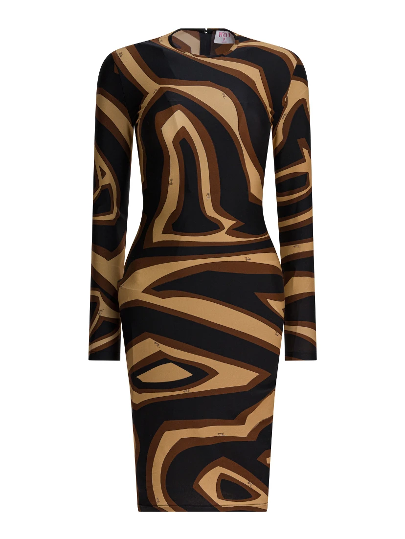 Midi dress with Labirinto print