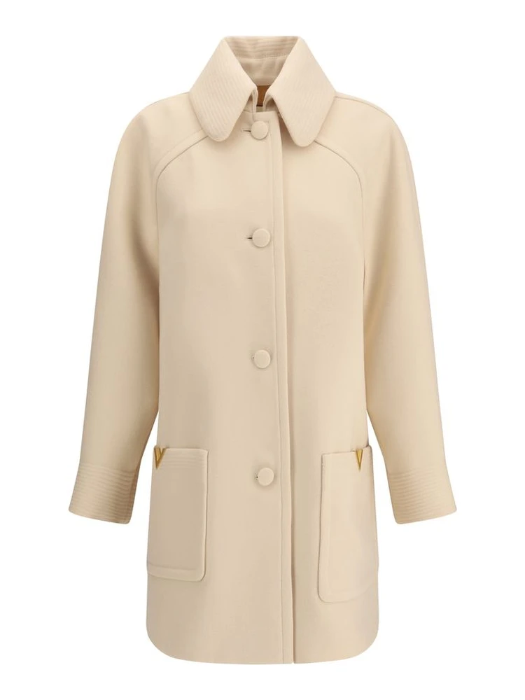 Cream Fleece Wool Coat